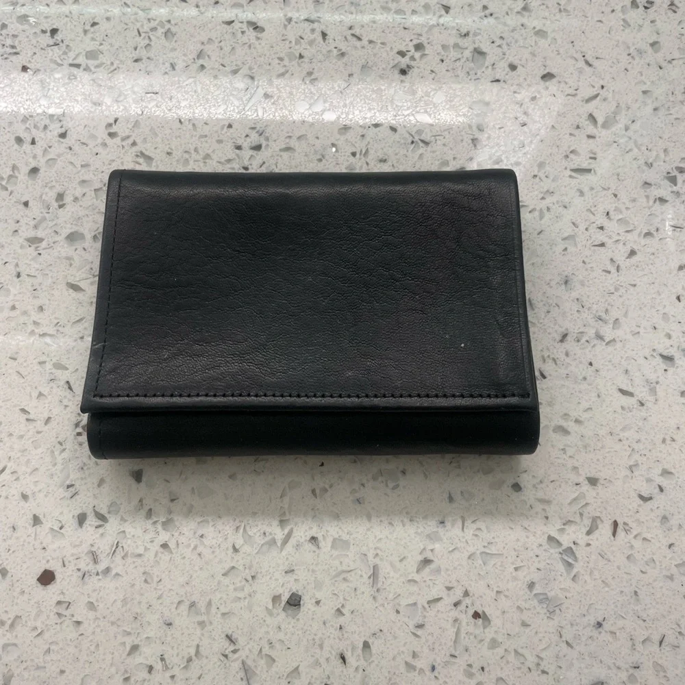 Black Leather Wallet by Buxton